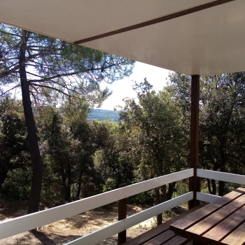 Vue de l'Aude depuis le camping le Pinada - Cité Médiévale de Carcassonne